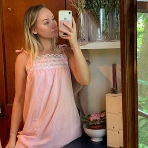 Handmade Baby Pink Vintage Nightgown